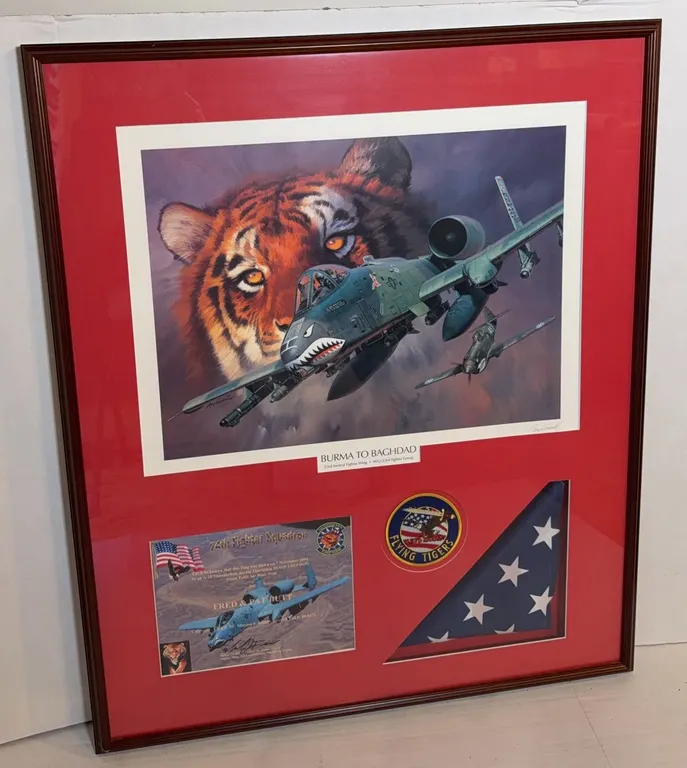 “Burma to Baghdad” A-10 Warthog Flying Tigers Framed Military Aviation Display