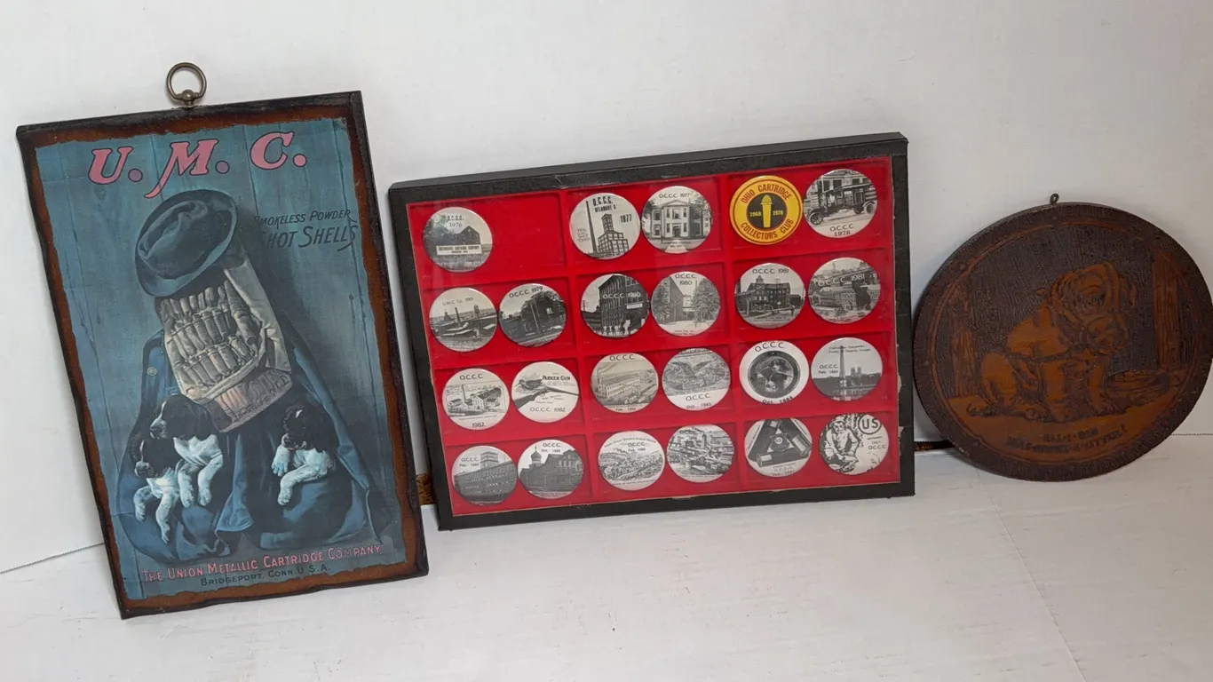 U.M.C. Ammunition Advertising & Ohio Cartridge Collectors Club Display Lot