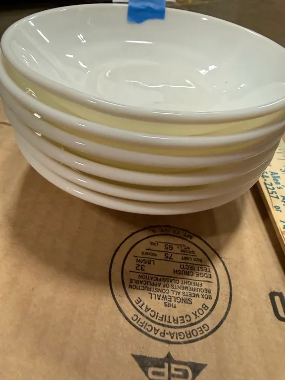 Lot of 6 Vintage White Milk Glass Dessert Bowls