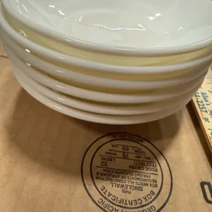 Lot of 6 Vintage White Milk Glass Dessert Bowls