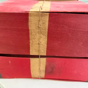 Vintage Painted Red Fruit Crate