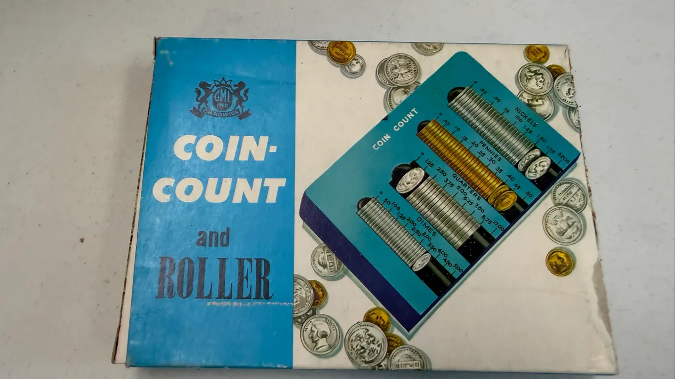 Vintage Boxed Chadwick Coin-Count and Roller, Hong Kong