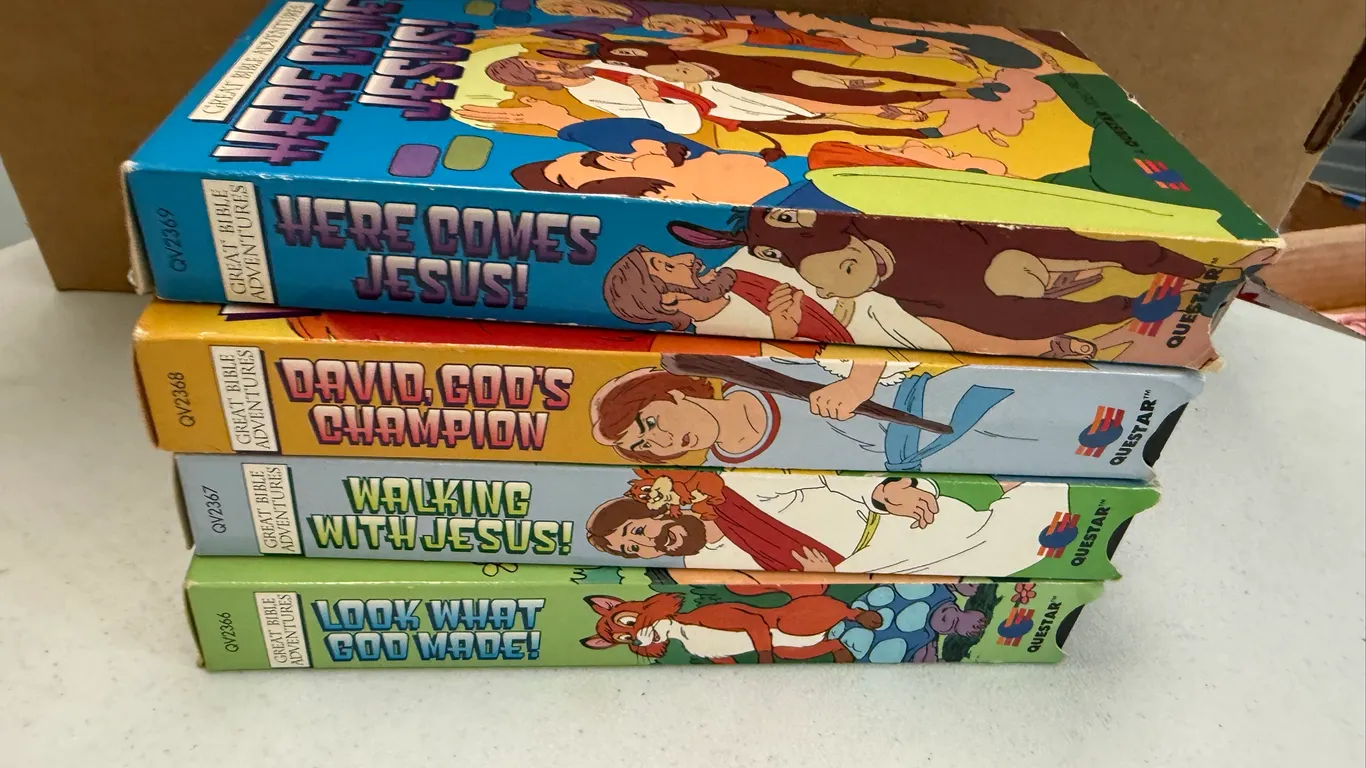 Lot of 4 Children's Bible Story VHS Tapes