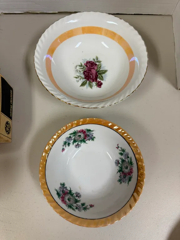 Lot of 2 Japan Porcelain China Bowls with Roses