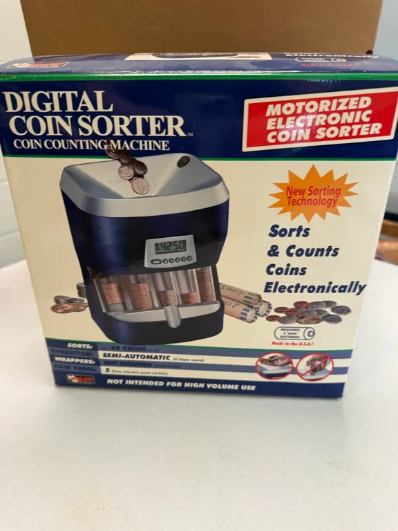 Digital Coin Sorter Money Counter in Box