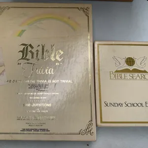 Lot of 2, 1984 Casado Bible Trivia & Bible Search Sunday School Edition Games