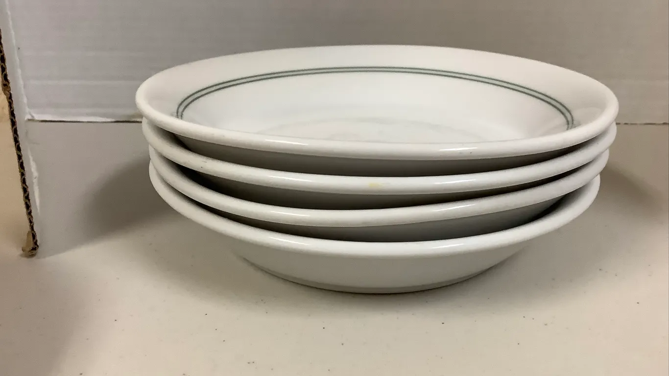 Lot of 4 Fraunfelter Ohio Porcelain China Restaurantware Soup Bowls