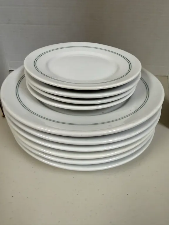 Lot of 10 Vintage Fraunfelter Ohio China Restaurant Ware Porcelain Dinner & B&B Plates