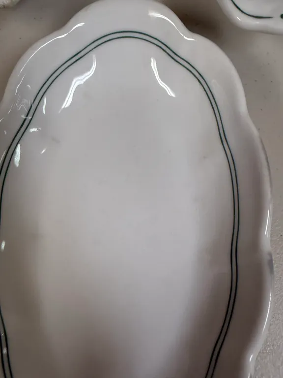 Lot of 3, Vintage Fraunfelter Porcelain Pottery Ohio China Restaurant Lasagna, Oven Bake Dish