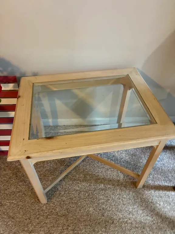 Two Glass Top End Tables