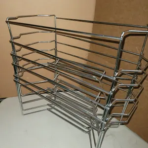 Lot of Chrome Wire Restaurant Tray Holders/Warming racks