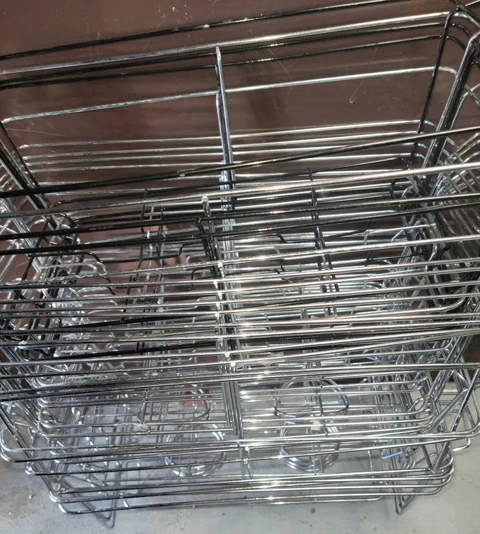 Lot of Chrome Wire Restaurant Tray Holders/Warming racks
