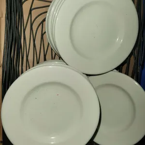 Lot of White ABC Restaurant Bowls