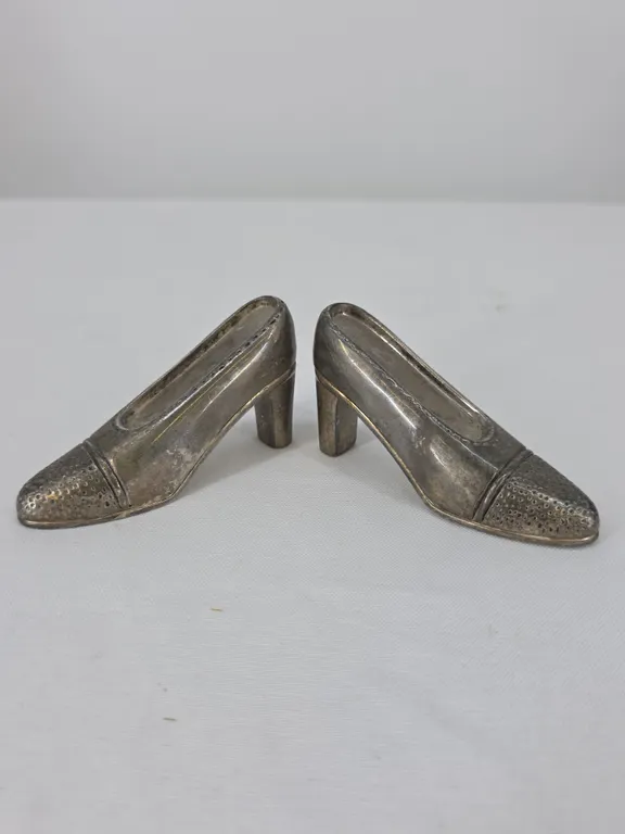 vintage Godinger Silver Art Co. Silver-Plated High Heel Shoe Salt and Pepper Shaker