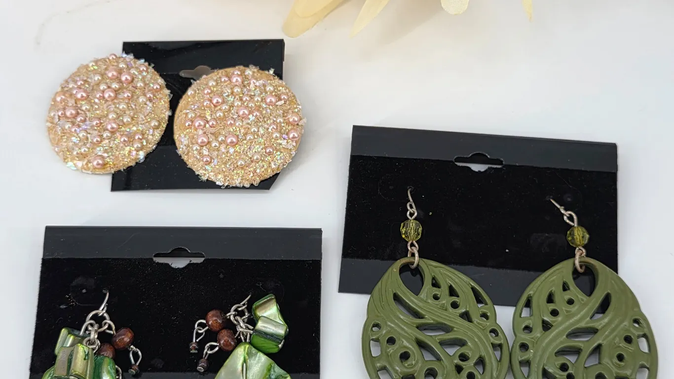 Three Pairs of Earrings