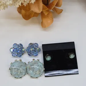 Three Pair of Earrings Blue