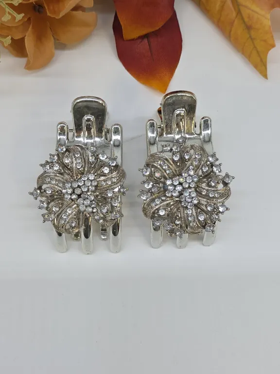 Two Jewled Hair Clips