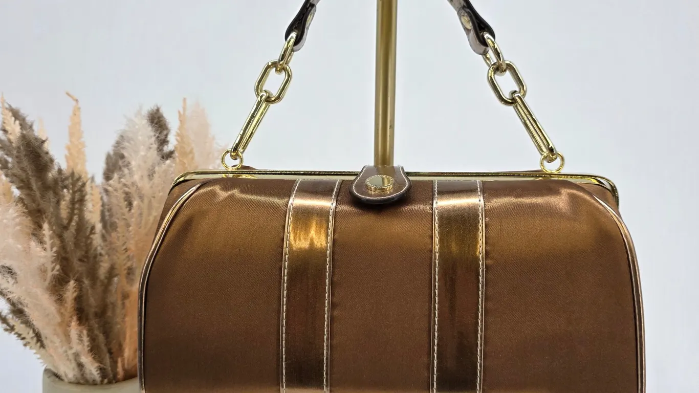 Beautiful Gold Brown Handbag