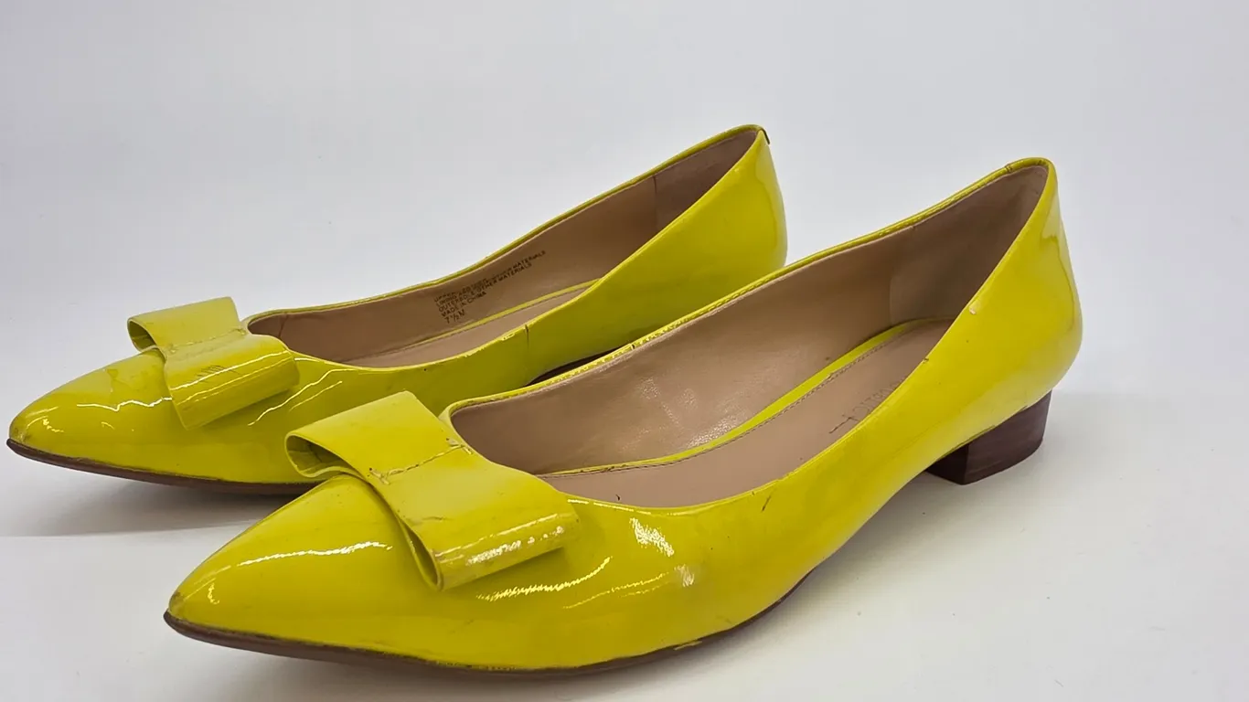 Womens Banana Republic Lime Green Heels with Strap Sz 7 1/2