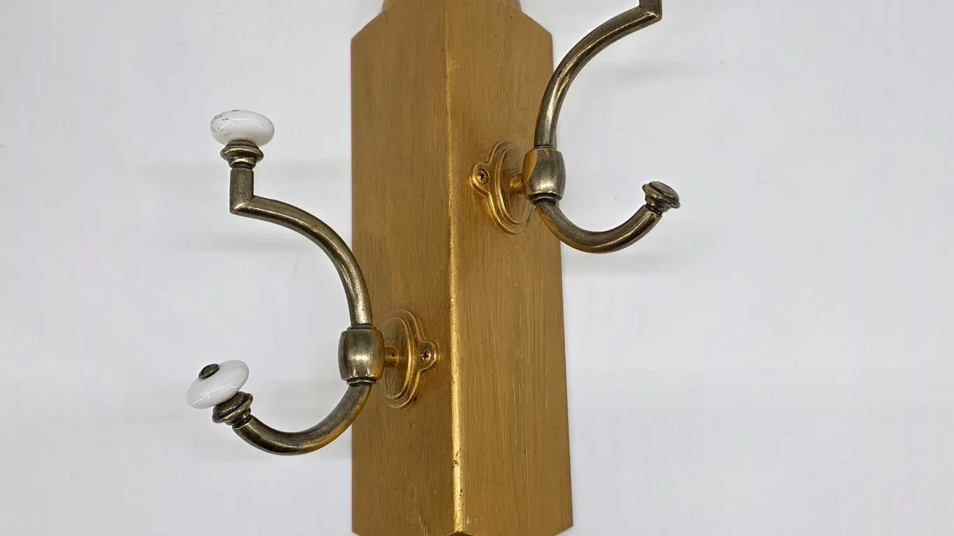 Coat Rack Wall Hanging Gold