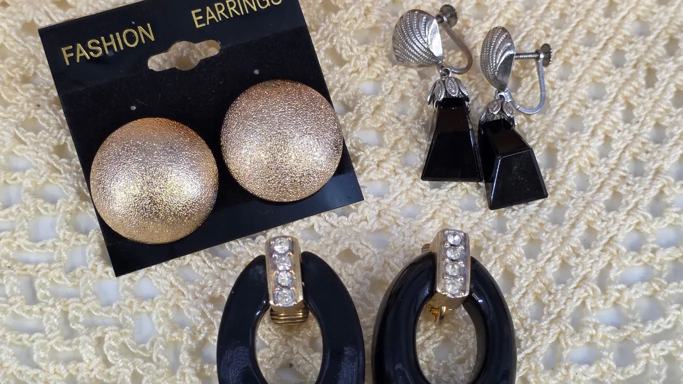 Three Pair Of Earrings