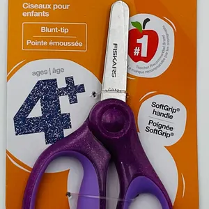 Fiskars Pointed-Tip Softgrip School Supplies Kids Scissors for Kids 4+ - 5"