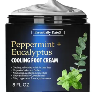Essentially KateS Peppermint + Eucalyptus Cooling Foot Cream 8 Fl Oz NEW