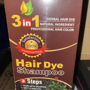 Dark Brown Hair Dye Shampoo for 100% Gray Coverage - 3 IN 1 Instant Hair Color Shampoo