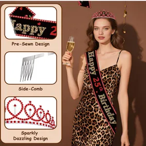 25th Birthday Cheetah Print Party Pack - New