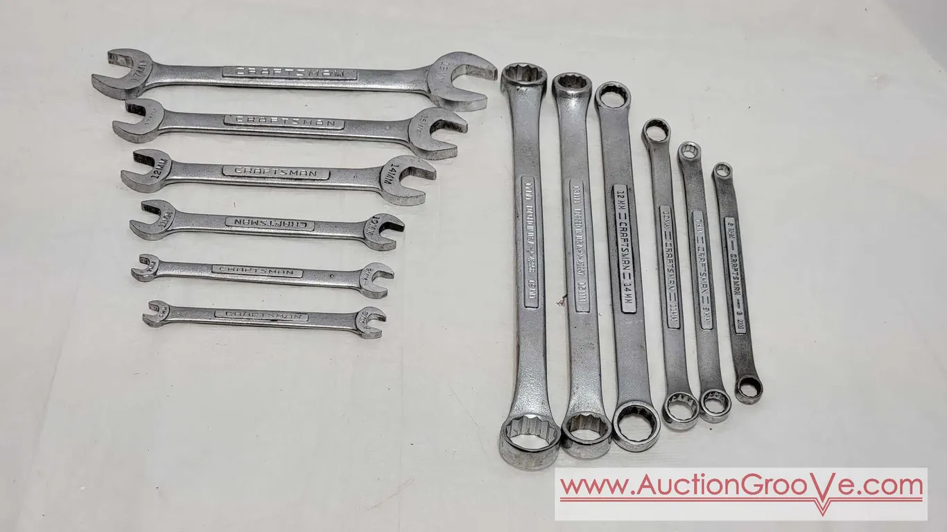 CRAFTSMAN Metric Open End & Box End Wrenches. See photos for sizes. BWB
