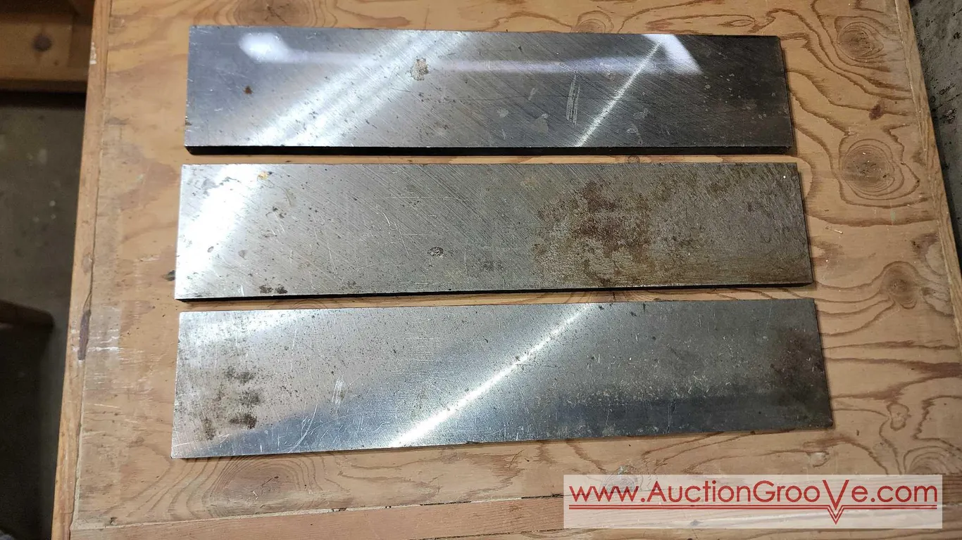 3 Pieces of STEEL. Each is 3.75" wide x 18" long. 2 are 5/8" thick and 1 is .5". Located in basement heavy bring help & gloves to