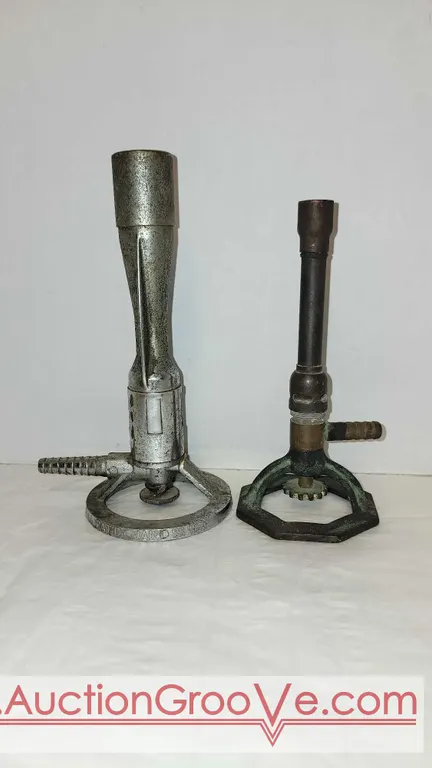 FISHER BURNER Pat'd Jan 1916 1922 plus another Bunsen Burner. BW