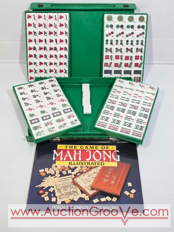 148 Piece Vintage Mah Jong Set with book. K