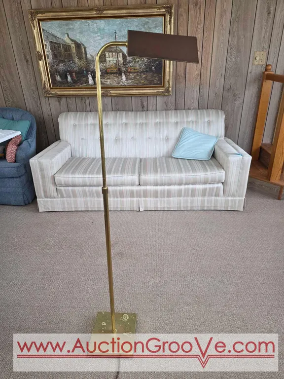 Vintage Brass Pharmacy Floor Lamp. 11 x 51. P
