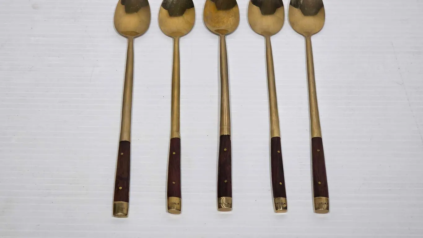 EIGHT Thailand Iced Tea Spoons. LR
