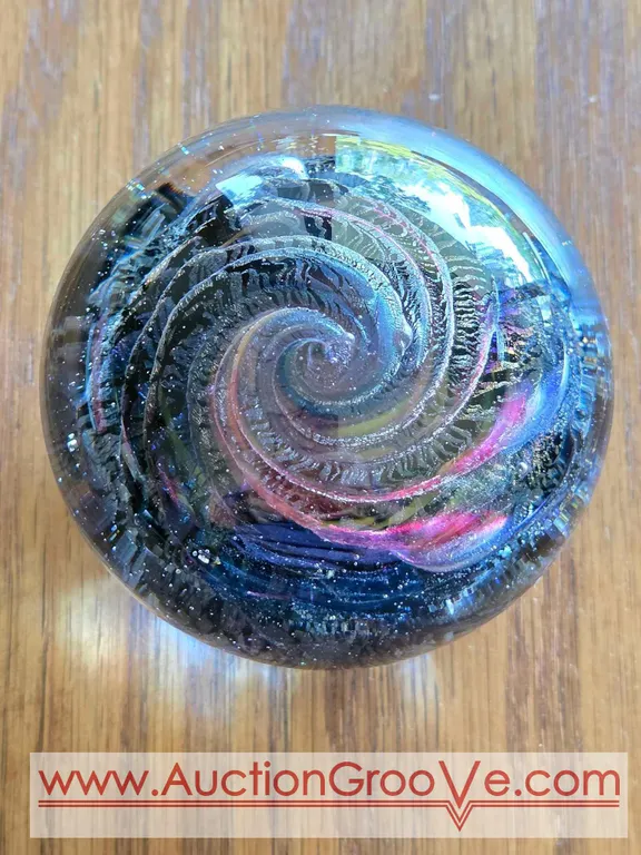 Art Glass 3" Paperweight. Signed by Artist. LR
