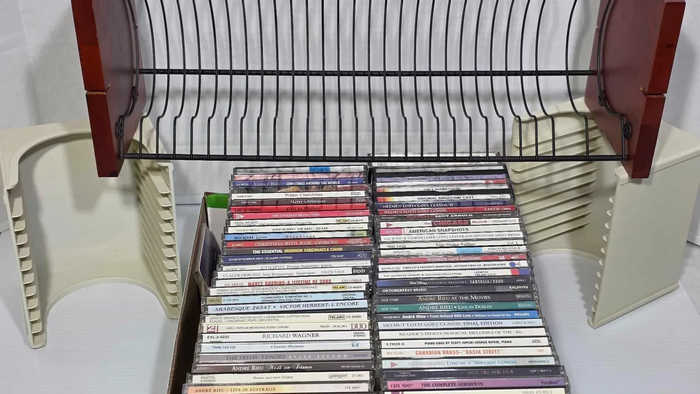 CD's and CD Holders. LR