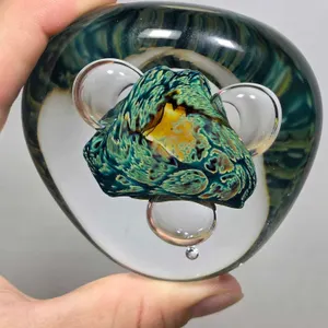 Art Glass 3" Paperweight Signd by Artist. LR