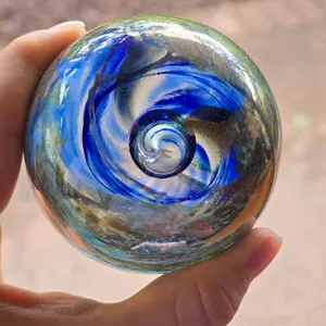 Signed Art Glass 3" Paperweight. Fenn 96'. LR