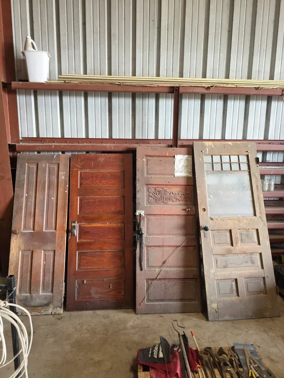 4 Antique wood doors