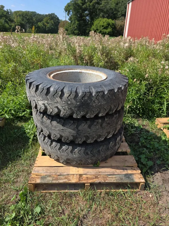 Qty 3 9.00/20 truck tires on rims