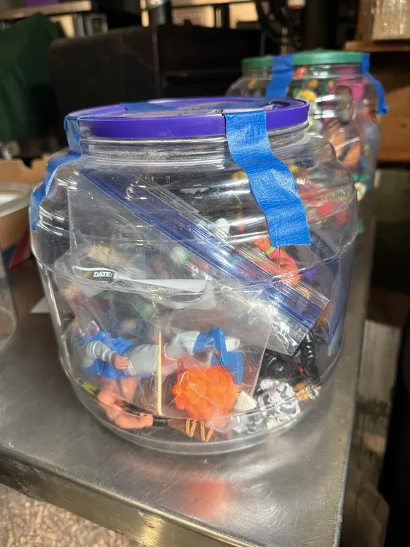 assorted play figurines
