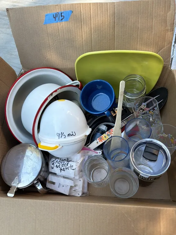 White enamal ware, other misc.