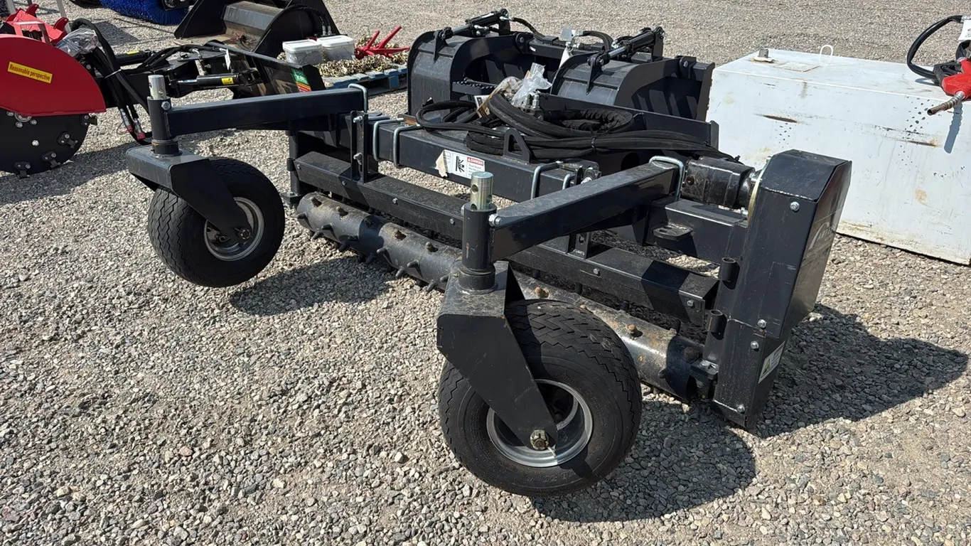 ID 0994 New Skid Steer 72in Power Harley Rake Soil Conditioner