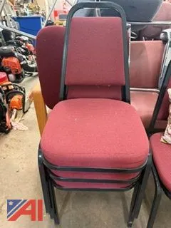 (79) Red Stackable Chairs