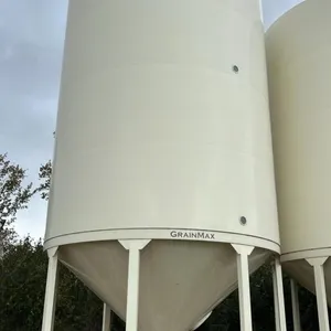 4000 bushel Meridian Grain Max hopper bottom bin on double skid, Bin#1, S/N 6265404