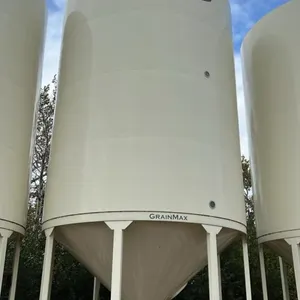 4000 bushel Meridian Grain Max hopper bottom bin on double skid, Bin#2, S/N 6265376