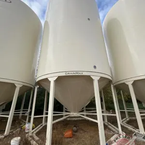 4000 bushel Meridian Grain Max hopper bottom bin on double skid, Bin#3, S/N 6265396