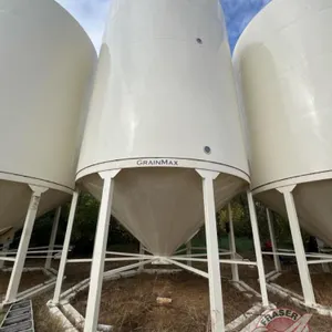 4000 bushel Meridian Grain Max hopper bottom bin on double skid, Bin#4, S/N 6265397