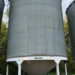 1950 bushel Westeel Rosco bin on Westeel hopper cone on skid, Bin #10